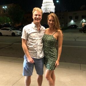 Aeropostale Green Spaghetti Strap Dress